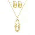 Luxury 14k Gold Plated Zircon Jewelry Set