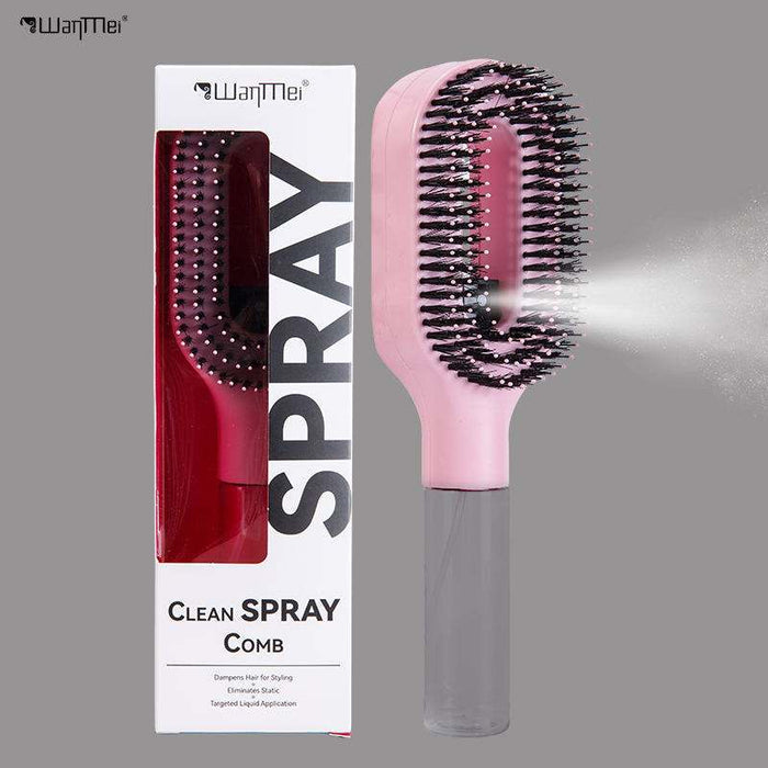 Luxury 2-in-1 Spray Hair Brush – Wet & Dry Detangling Anti-Static Comb