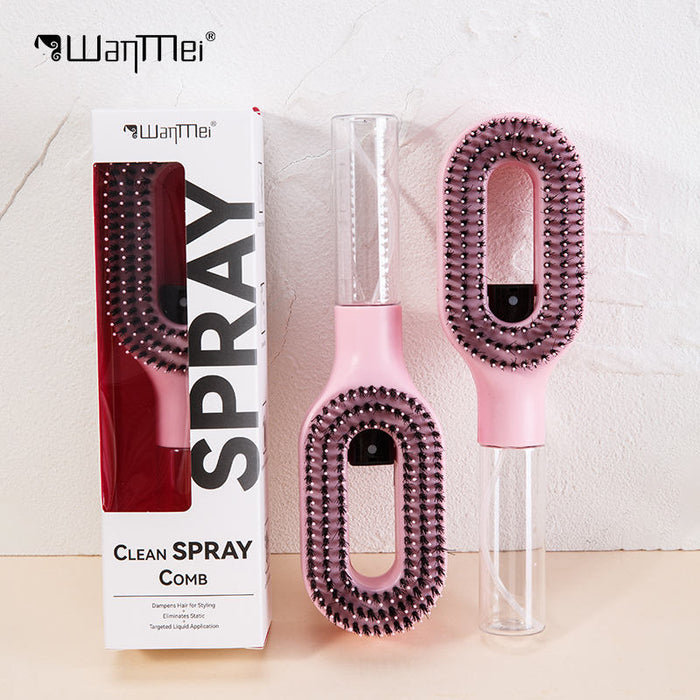 Luxury 2-in-1 Spray Hair Brush – Wet & Dry Detangling Anti-Static Comb