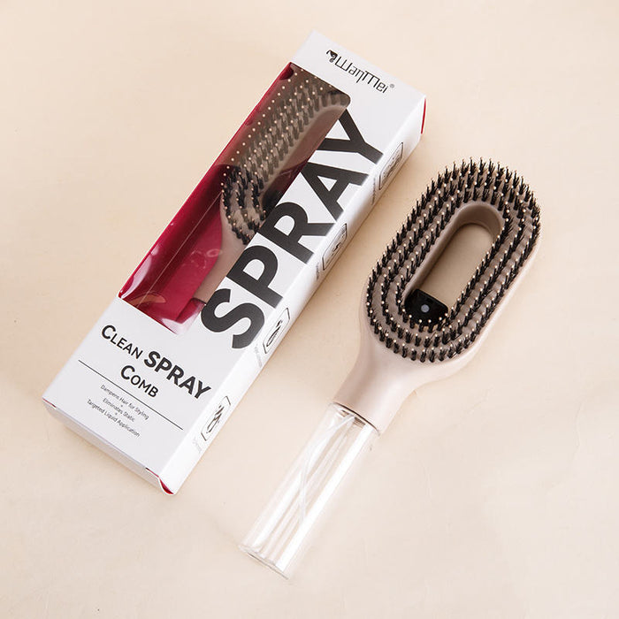 Luxury 2-in-1 Spray Hair Brush – Wet & Dry Detangling Anti-Static Comb