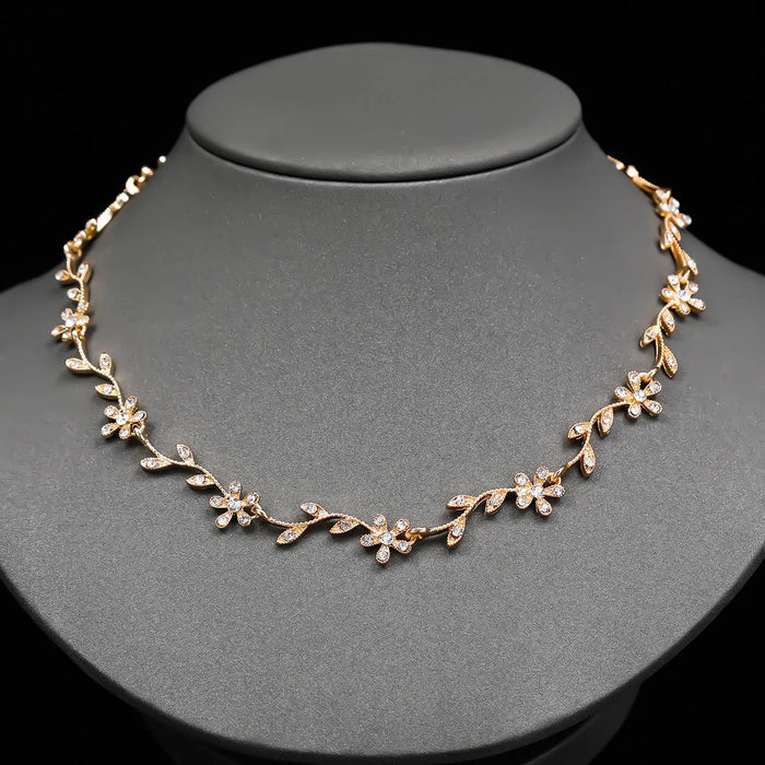 Luxury 3-Piece Diamond Leaf Jewelry Set