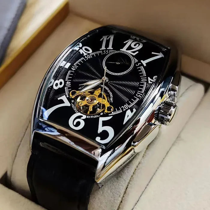 Luxury Automatic Moon Phase Skeleton Watch
