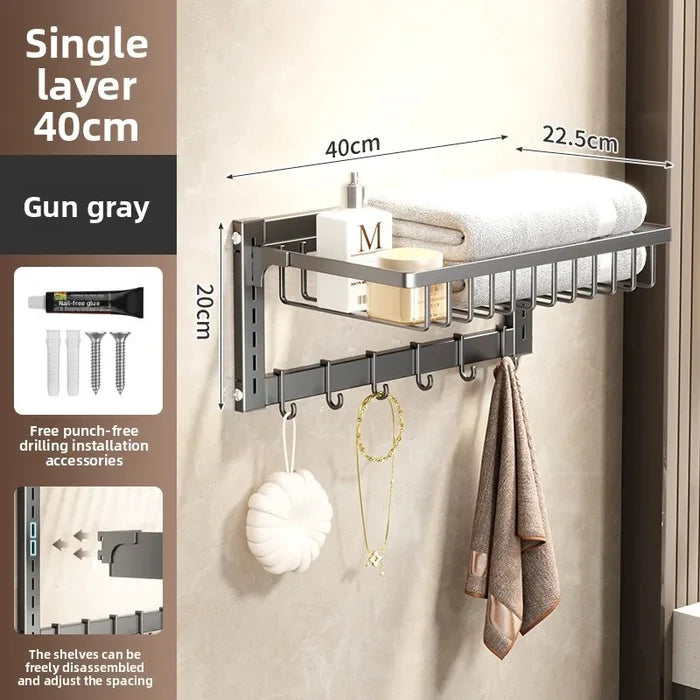 Luxury Bamboo Bathroom Cabinet - Space-Saving & No-Drill