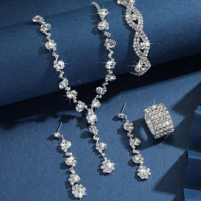 Luxury Bridal Crystal Rhinestone Jewelry Set