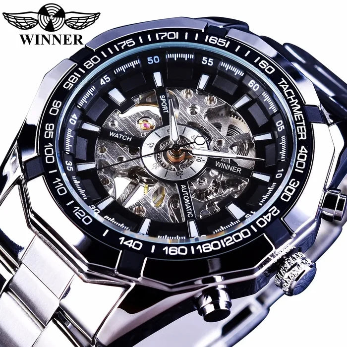 Luxury Designer Men's Automatic Watch - Stainless Steel