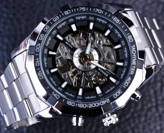 Luxury Designer Men's Automatic Watch - Stainless Steel