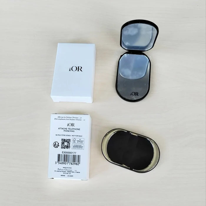 Luxury Designer Metallic Mirror Phone Foldable Oval Smartphone Holder