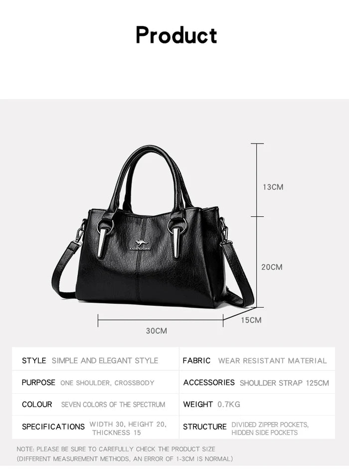Luxury Designer Women's Large Capacity Handbag