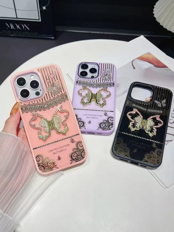 Luxury Diamond Butterfly iphone Case