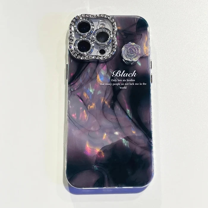 Luxury Diamond Marble Shell Soft TPU Case for iPhone