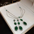 Luxury Diamond Pendant & Earrings Set for Women