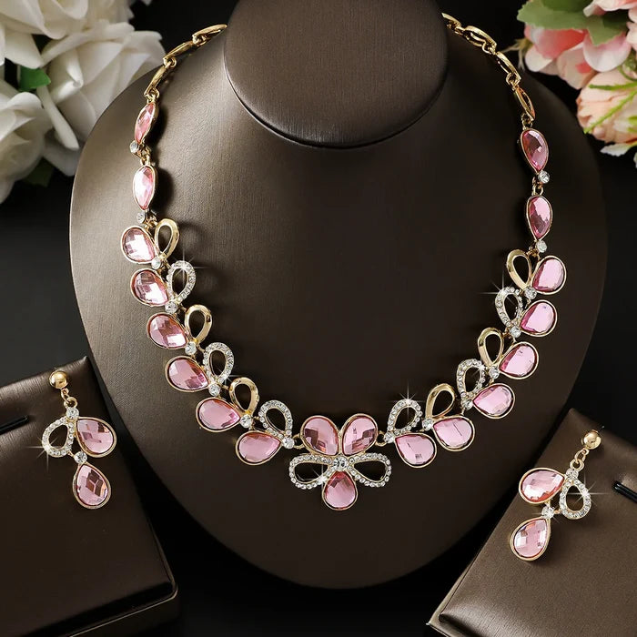 Luxury Diamond Water Drop Pendant Necklace