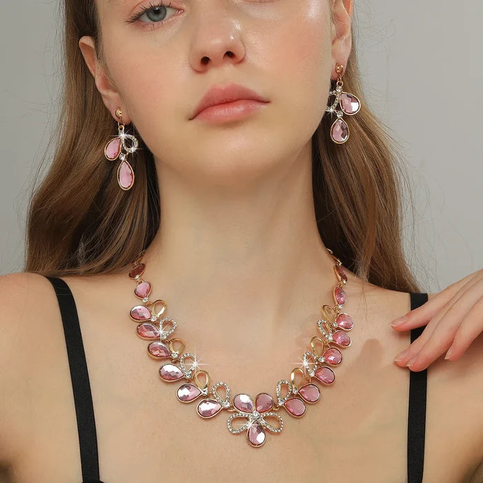 Luxury Diamond Water Drop Pendant Necklace