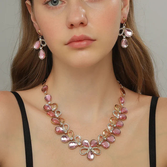 Luxury Diamond Water Drop Pendant Necklace