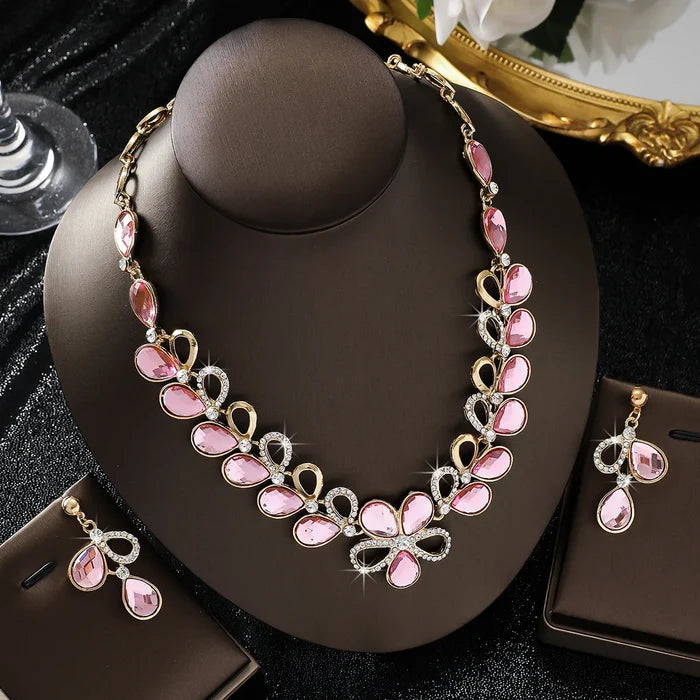 Luxury Diamond Water Drop Pendant Necklace