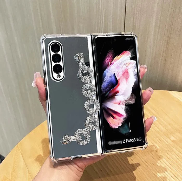 Luxury Electroplating Mirror Design Bling Phone Strap Style Silicone