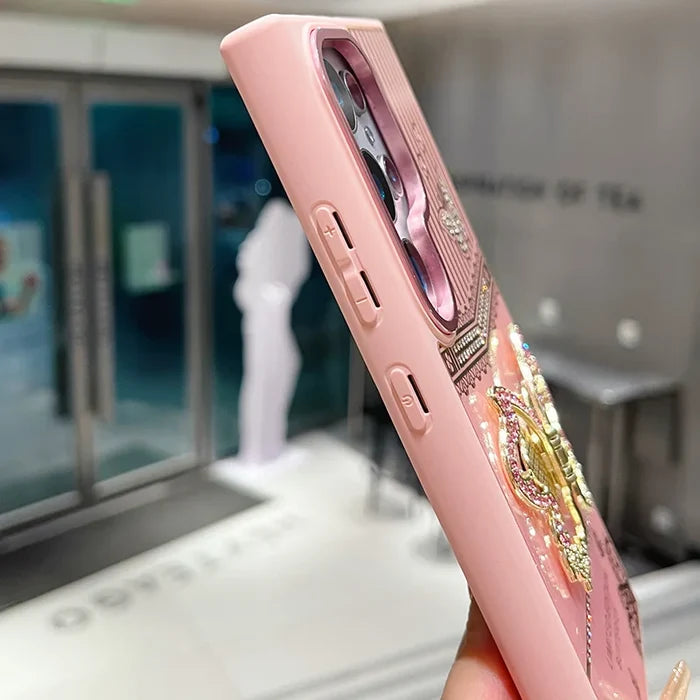 Luxury Gold-Plated Butterfly Phone Case for Samsung