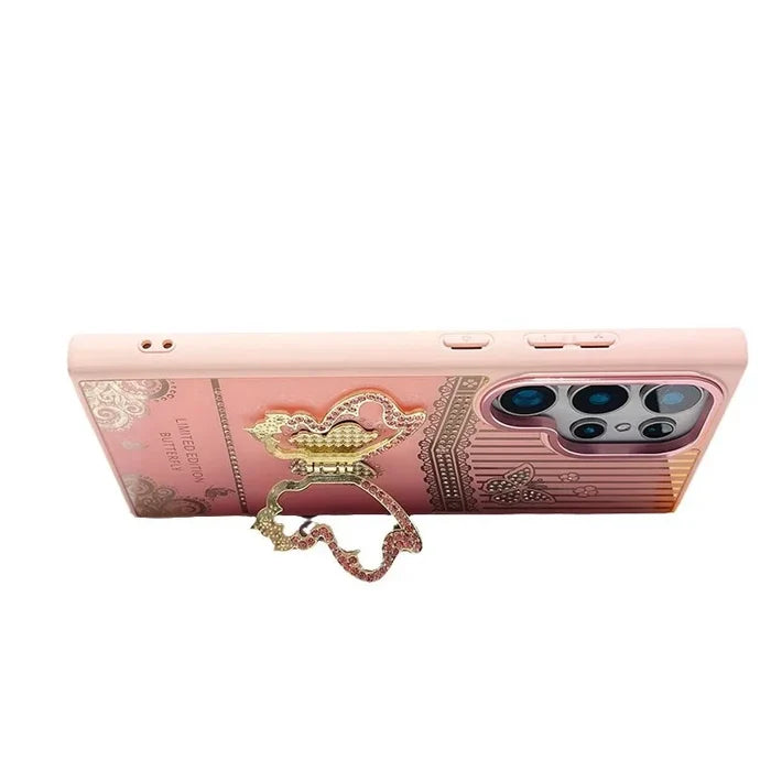 Luxury Gold-Plated Butterfly Phone Case for Samsung