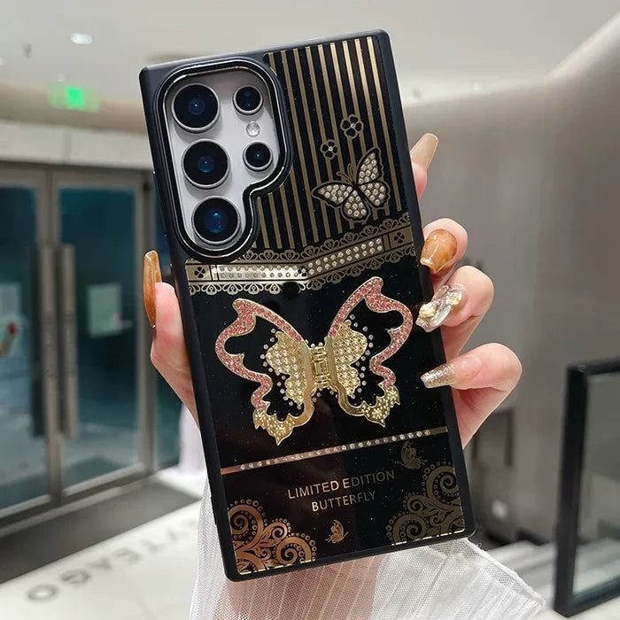 Luxury Gold-Plated Butterfly Phone Case for Samsung