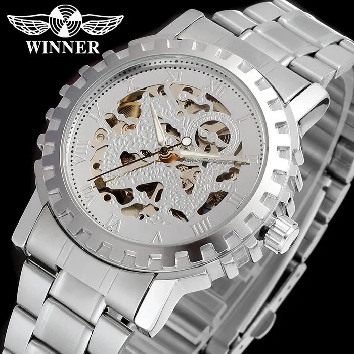 Luxury Gold Skeleton Automatic Watch for Men
