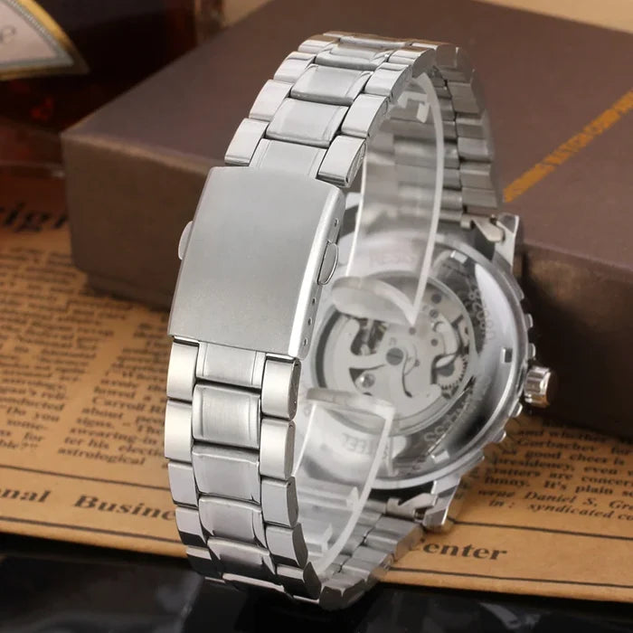 Luxury Gold Skeleton Automatic Watch for Men