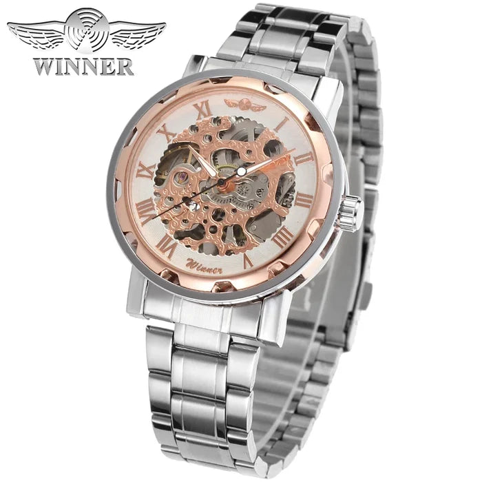 Luxury Gold Skeleton Automatic Watch