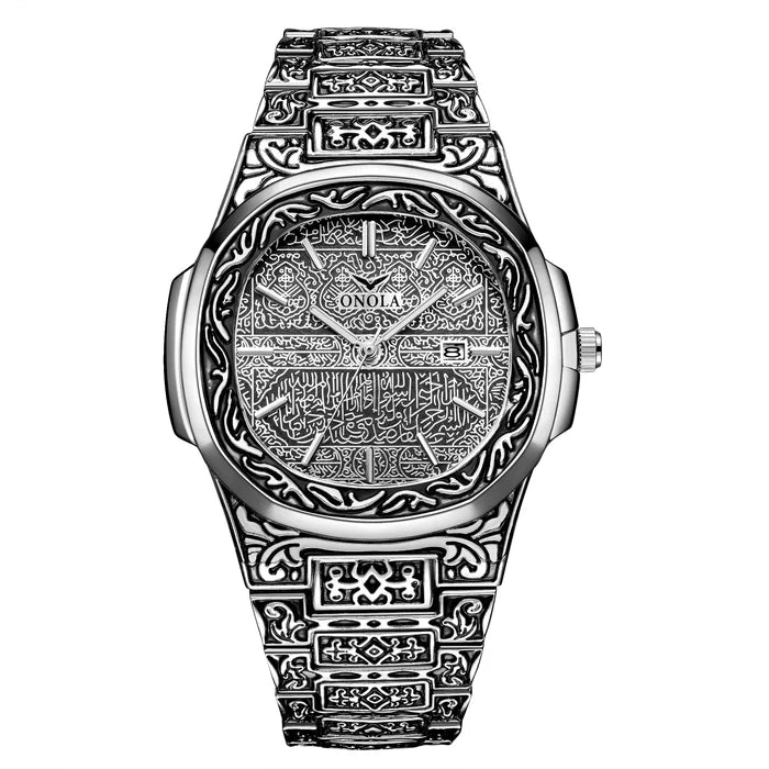 Luxury Gold Watches for Men ONOLA Business Retro Waterproof Muslim