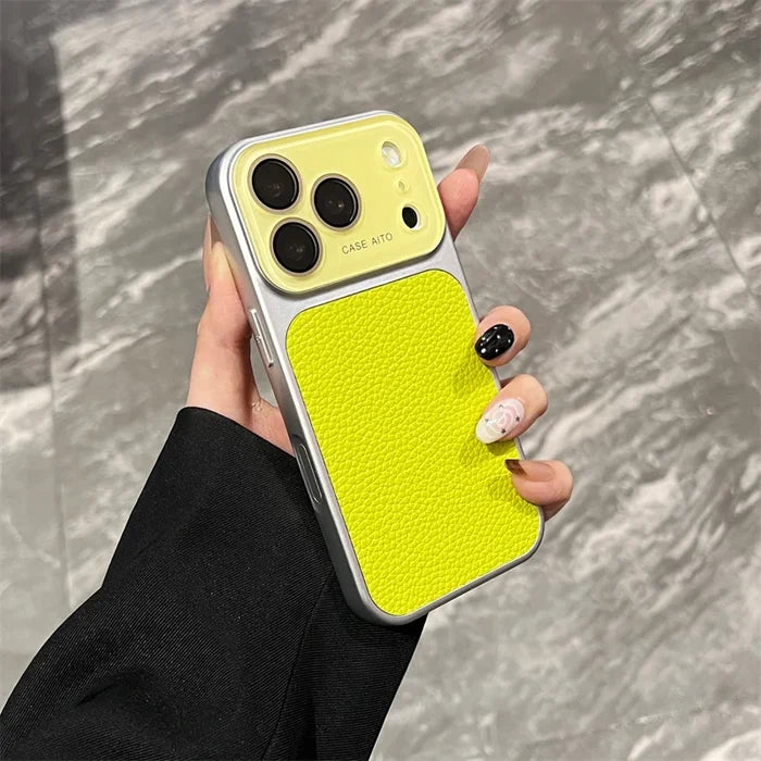 Luxury Lichee Pattern Leather Phone Case for iPhone