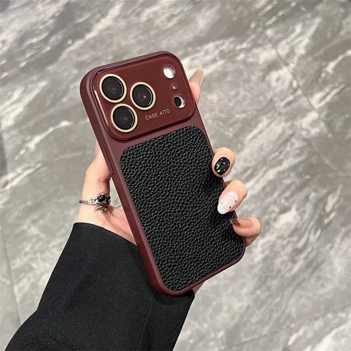 Luxury Lichee Pattern Leather Phone Case for iPhone