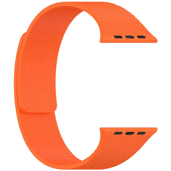 Luxury Litchi Pattern Silicone Magnetic Strap for Apple Watch