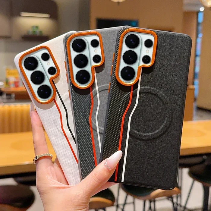 Luxury Magnetic Leather Case for Samsung Galaxy S24-S26