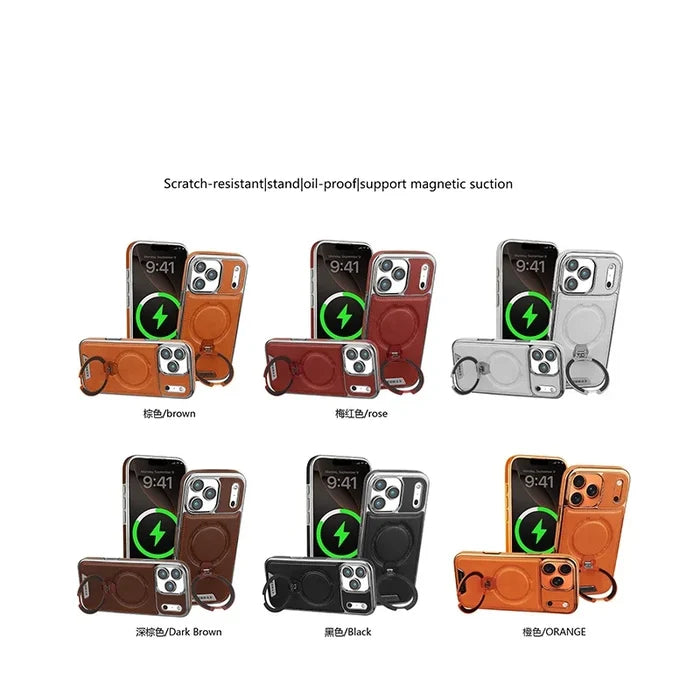 Luxury Magnetic Leather Phone Case for iPhone