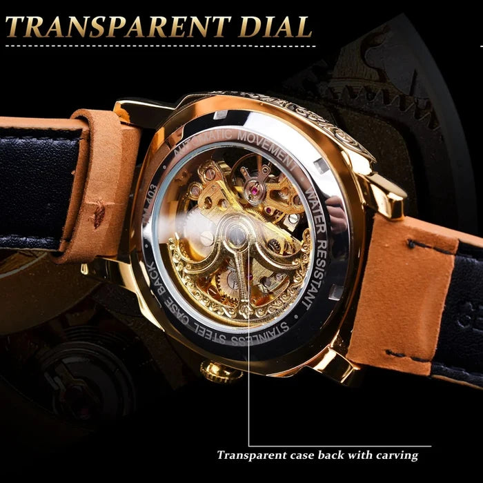 Luxury Men's Automatic Skeleton Watch