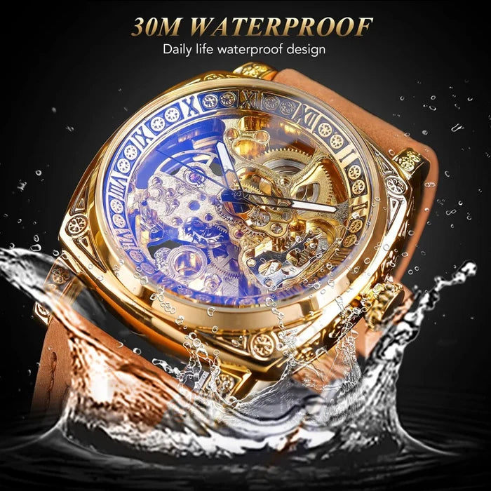Luxury Men's Automatic Skeleton Watch