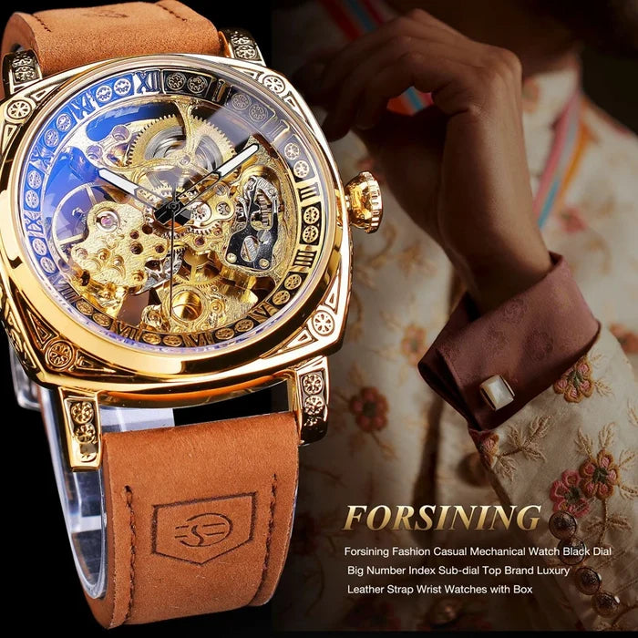 Luxury Men's Automatic Skeleton Watch