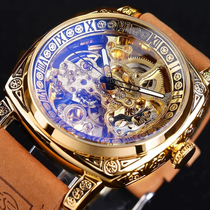 Luxury Men's Automatic Skeleton Watch