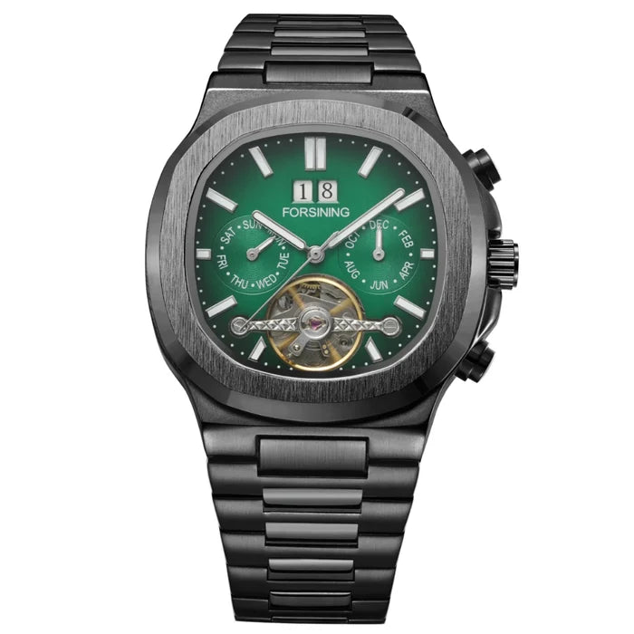 Luxury Men's Blue Tourbillon Automatic Watch