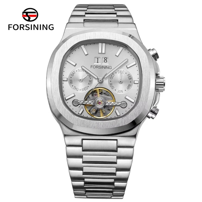 Luxury Men's Blue Tourbillon Automatic Watch