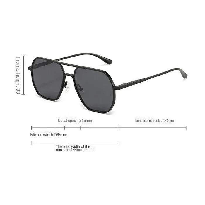 Luxury Metal Photochromic Glasses Men Women Polarized Night and Day