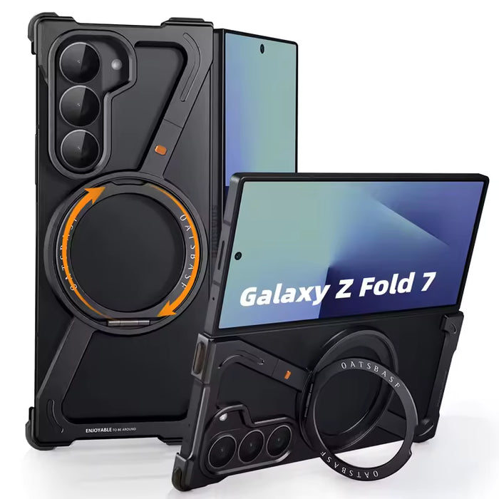 Luxury Metal Z-Frame Magnetic 360° Stand Case for Samsung Galaxy Z Fold 7