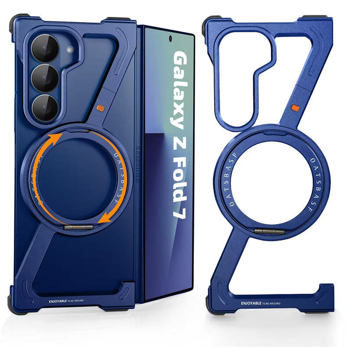 Luxury Metal Z-Frame Magnetic 360° Stand Case for Samsung Galaxy Z Fold 7