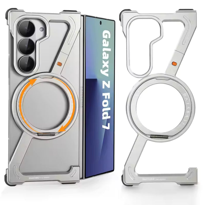 Luxury Metal Z-Frame Magnetic 360° Stand Case for Samsung Galaxy Z Fold 7