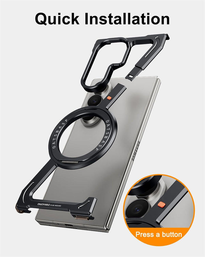 Luxury Metal Z-Frame Magnetic 360° Stand Case for Samsung Galaxy Z Fold 7