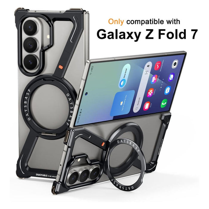 Luxury Metal Z-Frame Magnetic 360° Stand Case for Samsung Galaxy Z Fold 7