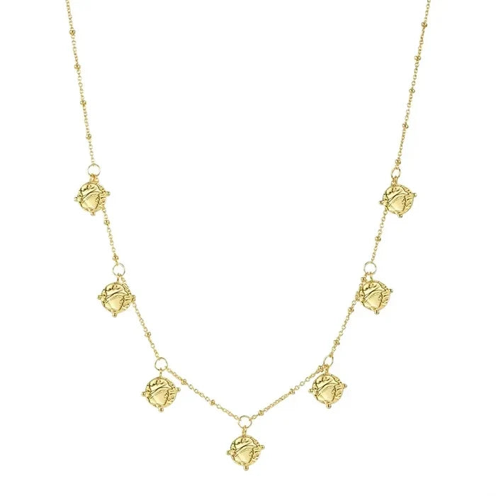 Luxury Peach Heart Brass Zircon Necklace