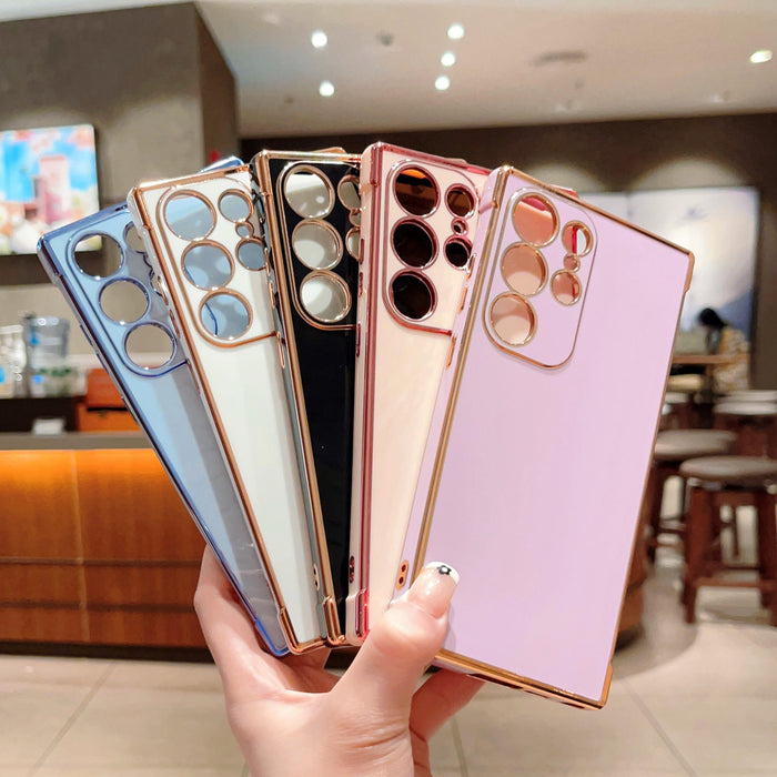 Luxury Plating Shockproof Soft TPU Phone Case for Samsung