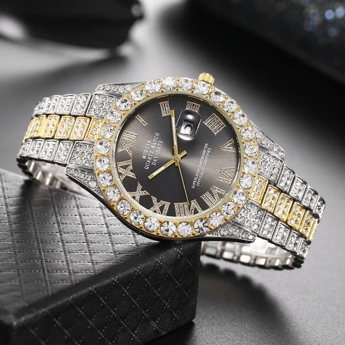 Luxury Quartz Rhinestone Wristwatch