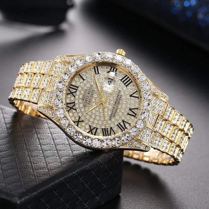 Luxury Quartz Rhinestone Wristwatch