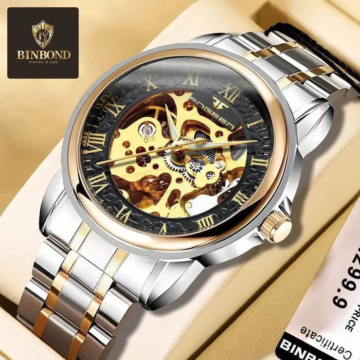 Luxury Sapphire Skeleton Automatic Watch