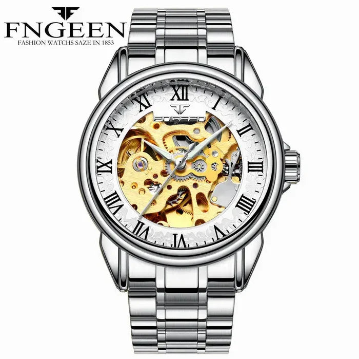 Luxury Sapphire Skeleton Automatic Watch